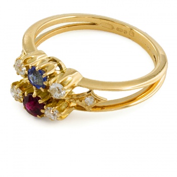 14ct gold Multi Stone Ring size N